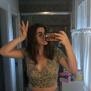 🐆CHEETAH PRINT Brandy Melville WRAP TOP🐆